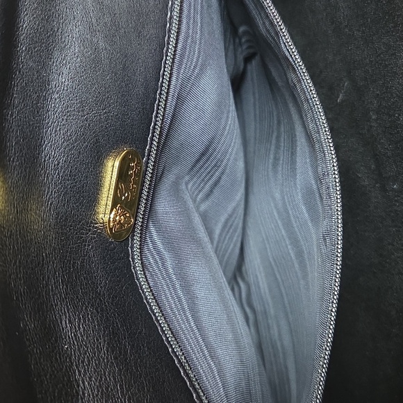 GUCCI 1970's Ultra Rare Collectable black leather clutch /crossbody/shoulder bag - Picture 13 of 17